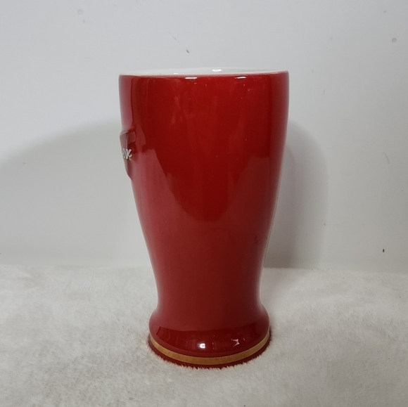 Budweiser King Of Beers Anheuser Busch Red Gold Relief Beer Mug Cup 18 Oz - Picture 4 of 9